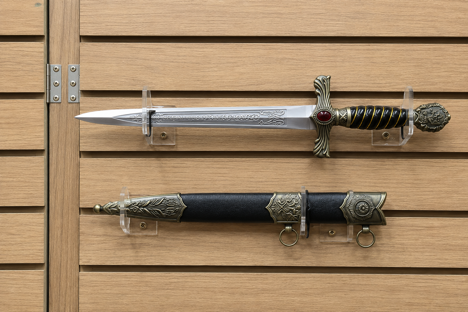 Adaga Decorativa Medieval com Bainha Preta